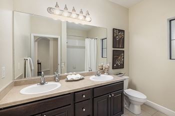 Vanity areas with dual sinks*